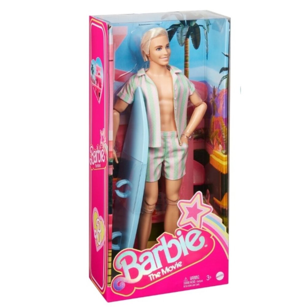 Barbie The Movie Ken Doll Wearing Beach Set